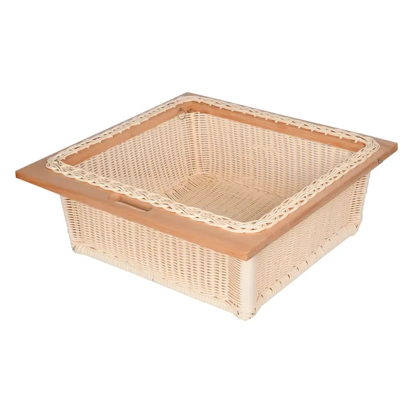 PVC_Wicker_Basket_for_Modular_Kitchen,_Stylish_&_Durable_Storage_Organizer_for_Cabinets_&_Drawers_(Beige)