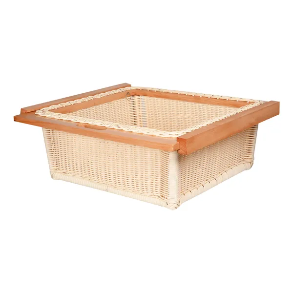 PVC_Wicker_Basket_for_Modular_Kitchen,_Stylish_&_Durable_Storage_Organizer_for_Cabinets_&_Drawers_(Beige)