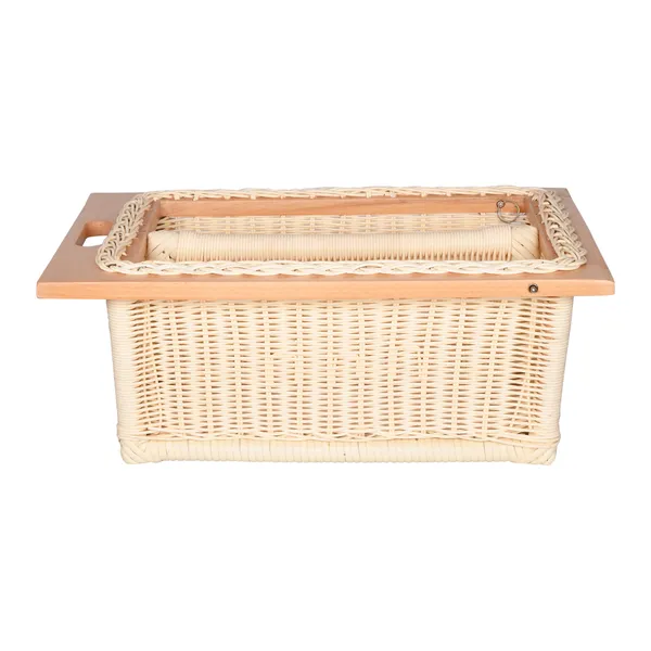 Round_PVC_Wicker_Basket_with_Partition_for_Modular_Kitchen,_Stylish_&_Durable_Storage_Organizer_for_Cabinets_&_Drawers_(Beige)