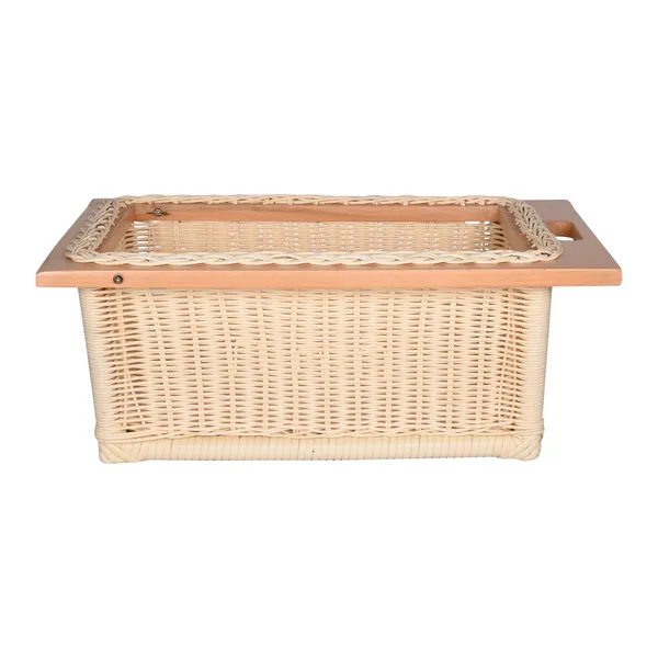 Wicker_Basket_for_Modular_Kitchen_With_Channel/Runners,_Stylish_&_Durable_PVC_Storage_Organizer_for_Cabinets_&_Drawers_(Beige)_(16.5_W_X_20_L_X_4_H_Inch(Round_PVC))