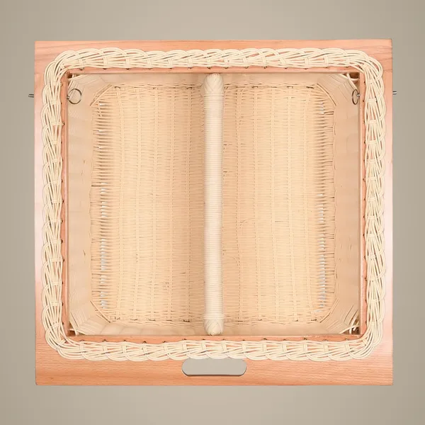Beige_Round_Pvc_Wicker_Basket_With_Partition_For_Modular_Kitchen,_Stylish_&_Durable_Storage_Organizer_For_Cabinets_&_Drawers