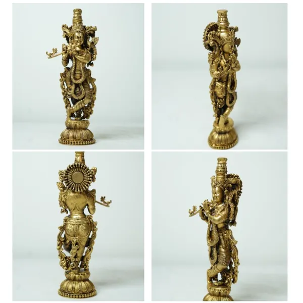 Rahadecor_Handcrafted_6.5"_Lord_Krishna_Statue_Idol_Murti_for_Decoration,_Puja_&_Gifting_-_15cm_(6in)_H
