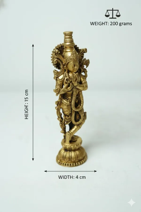 Rahadecor_Handcrafted_6.5"_Lord_Krishna_Statue_Idol_Murti_for_Decoration,_Puja_&_Gifting_-_15cm_(6in)_H