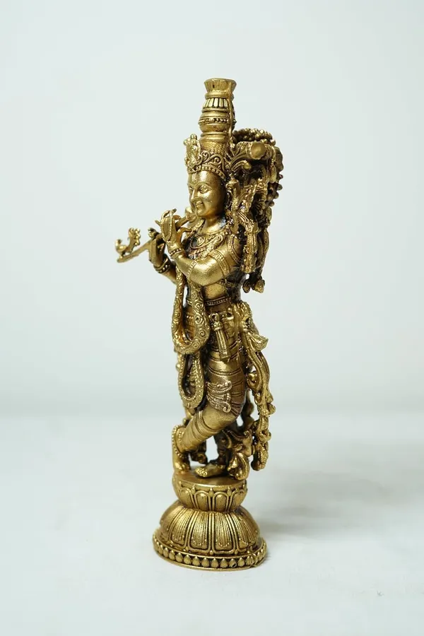 Rahadecor_Handcrafted_6.5"_Lord_Krishna_Statue_Idol_Murti_for_Decoration,_Puja_&_Gifting_-_15cm_(6in)_H
