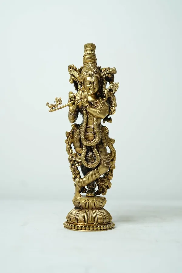 Rahadecor_Handcrafted_6.5"_Lord_Krishna_Statue_Idol_Murti_for_Decoration,_Puja_&_Gifting_-_15cm_(6in)_H