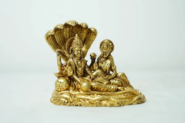 Rahadecor_Laxmi_Vishnu_Idol_God_Goddess_Statues_Religious_Deity_Resting_On_Sheshnaag_-_350g_H-10cm,_L-10cm