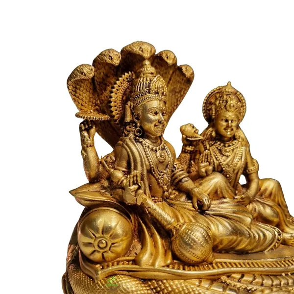Rahadecor_Laxmi_Vishnu_Idol_God_Goddess_Statues_Religious_Deity_Resting_On_Sheshnaag_-_350g_H-10cm,_L-10cm