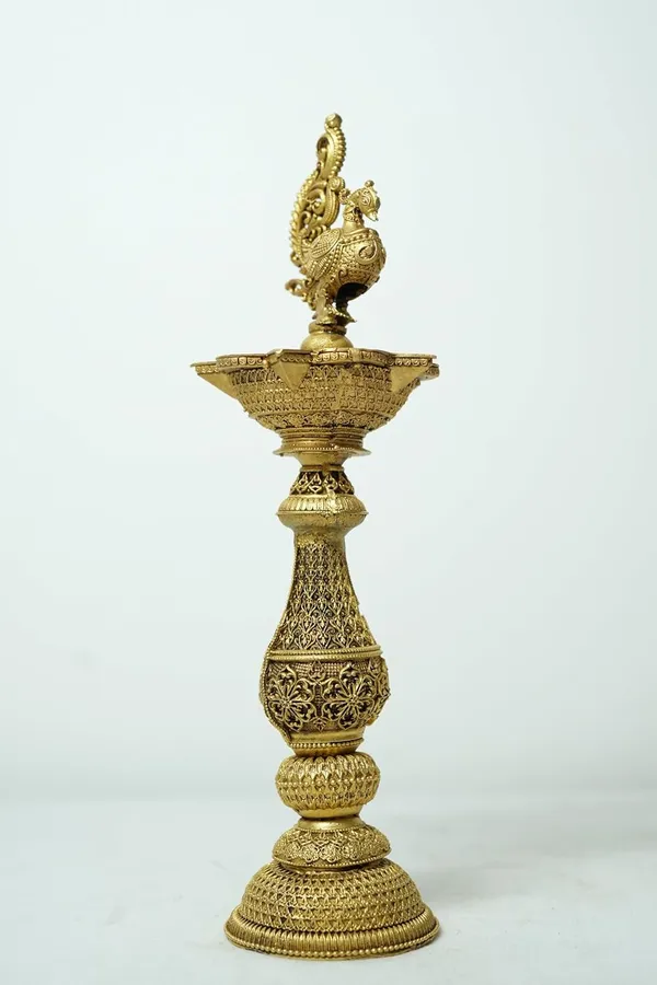 Rahadecor_Brass_Peacock_Decorative_Diya_Antique_Deepak_Design_Table_Decor_with_Stand_for_Pooja_-_20cm_Height