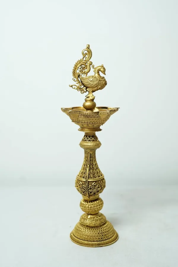 Rahadecor_Brass_Peacock_Decorative_Diya_Antique_Deepak_Design_Table_Decor_with_Stand_for_Pooja_-_20cm_Height