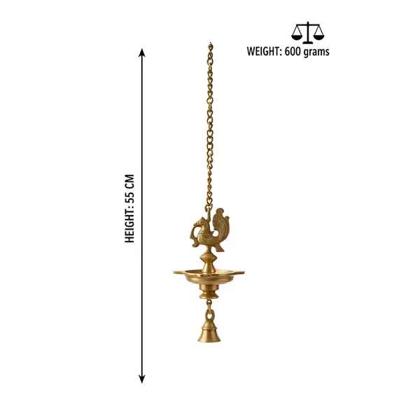 Rahadecor_Handmade_Ethnic_Peacock_5_Oil_Wick_Brass_Hanging_Diya_for_Home_Decoration_-_55cm_Height