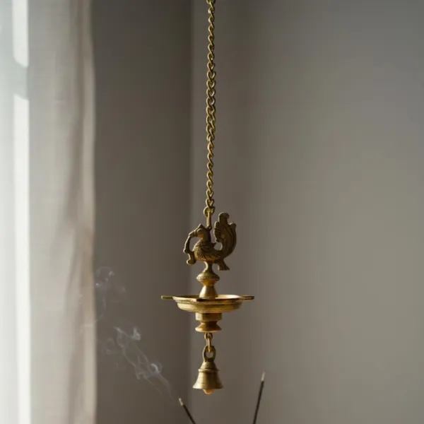 Rahadecor_Handmade_Ethnic_Peacock_5_Oil_Wick_Brass_Hanging_Diya_for_Home_Decoration_-_55cm_Height