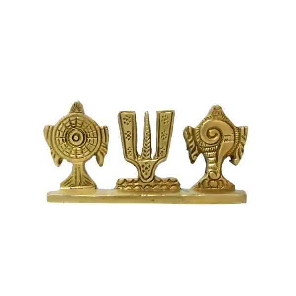 Brass_Shankh_Chakra_Namah_Idol_Set_Antique_Pack_of_3_-_Size_5cm