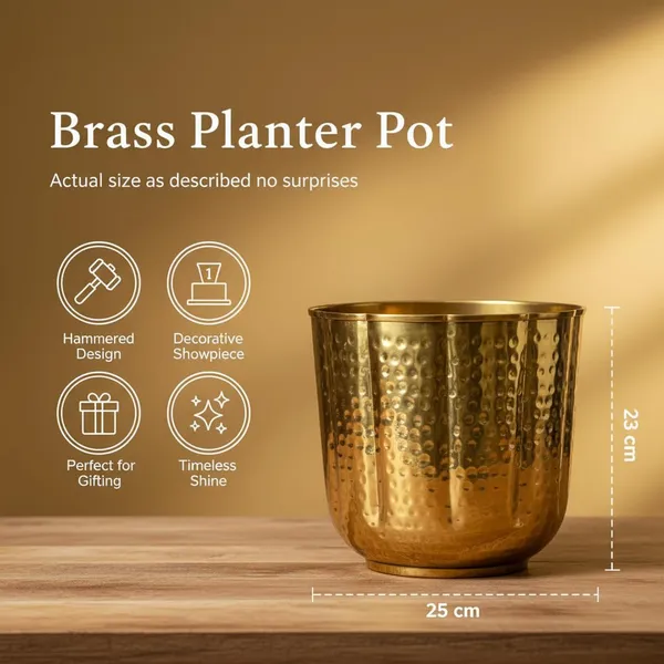 Hammered_Brass_Indoor_Planter_Golden_Table_Top_Floor_Pot_for_Living_Room_Balcony_Office_Home_Decor_Plants_Not_Included_Height_23_cm_Weight_1015_g