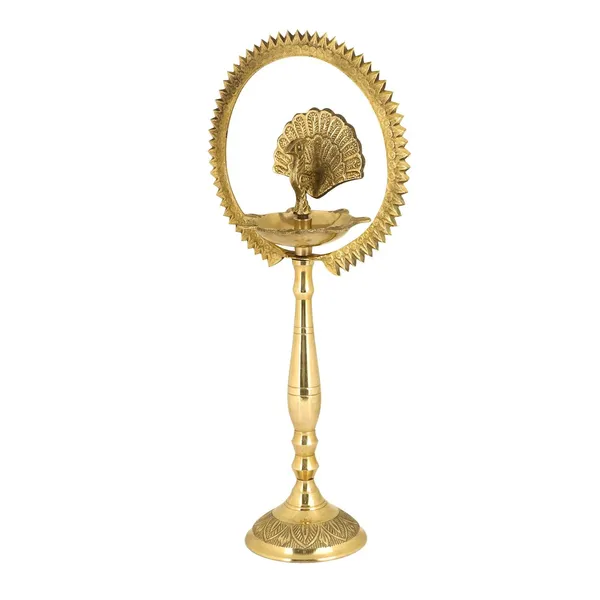 Brass_Peacock_Diya_with_Crown_Kerala_Samai_Kuthu_Vilakku_|_Engraved_Brass_Oil_Lamp_for_Diwali_Puja_Inauguration_Housewarming_Gift_|_30_cm_Height