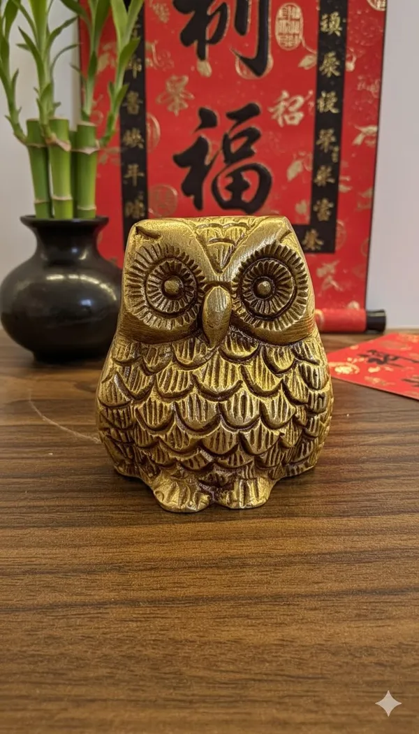 Brass_Owl_Statue_for_Good_Luck_|_Vastu_Idol_for_Home_and_Office_Zonal_Placement_West_|_Decorative_Brass_Owl_|_Weight_176_Grams_&_Height_5_cm