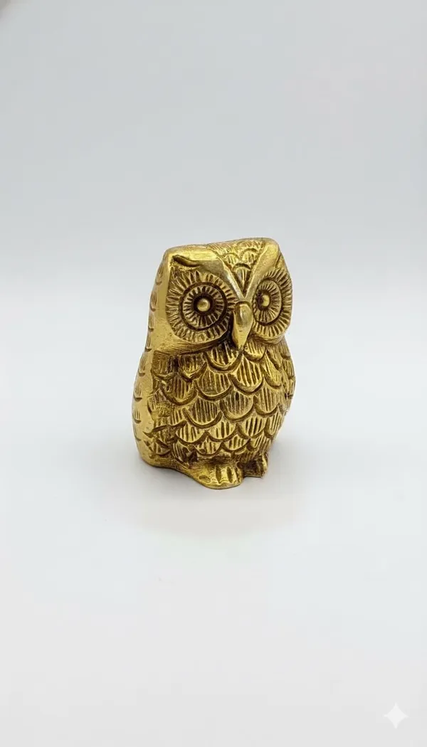 Brass_Owl_Statue_for_Good_Luck_|_Vastu_Idol_for_Home_and_Office_Zonal_Placement_West_|_Decorative_Brass_Owl_|_Weight_176_Grams_&_Height_5_cm