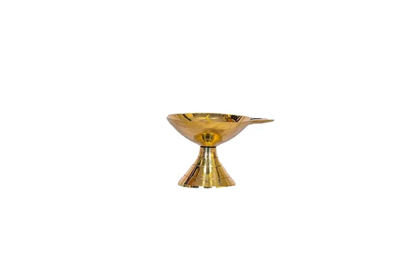 Pandeep_Deepak_Brass_Diya_Oil_Lamp_for_Pooja_Mandir_|Traditional_Diwali_Diya_|_Height_4.5_cm_,_6L_x_6W_x_4.5H_Centimeters_,