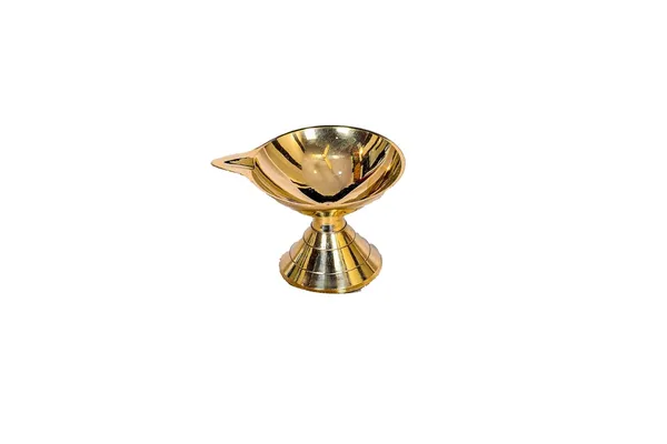 Pandeep_Deepak_Brass_Diya_Oil_Lamp_for_Pooja_Mandir_|Traditional_Diwali_Diya_|_Height_4.5_cm_,_6L_x_6W_x_4.5H_Centimeters_,