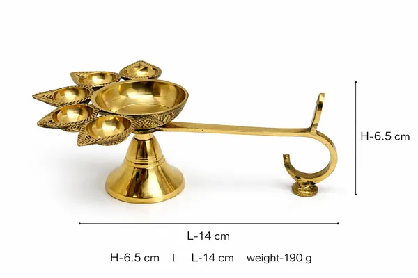 Golden_Handcrafted_Brass_Panch_Aarti_Diya_5-Wick_Pooja_Lamp_With_Handle_Traditional_Indian_Puja_Accessory