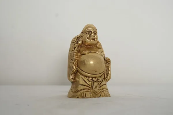 Golden_Feng_Shui_Laughing_Buddha_Brass_Statue_Happy_Man_-_0.515_Kg_-_H_9.3_Cm,_L_6_Cm,_B_5_Cm_-_Good_Luck_Wealth_Prosperity_Home_Office_Business_Gift