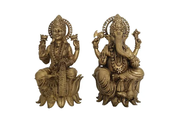 Golden_Pure_Brass_Ganesh_Lakshmi_Idol_Combo_Set_-_2.28_Kg_-_H_17.50_Cm,_L_8.50_Cm,_B_8_Cm_-_Vinayagar_Laxmi_Murti_For_Diwali_Puja_Home_Temple_Car_Office_Desk_Gift