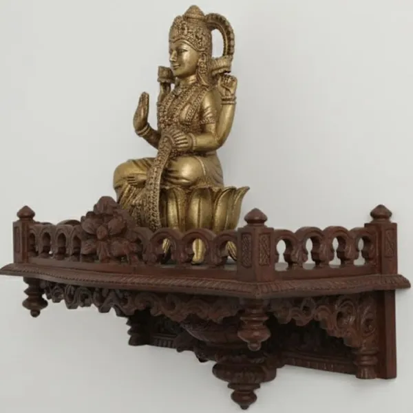 Golden_Antique_Brass_Goddess_Lakshmi_Idol_1.085_Kg_-_H_17.50_Cm,_L_8.50_Cm,_B_8_Cm_-_Mahalakshmi_Statue_Sitting_On_Lotus_For_Home_Temple,_Puja_&_Office_Auspicious_Gift