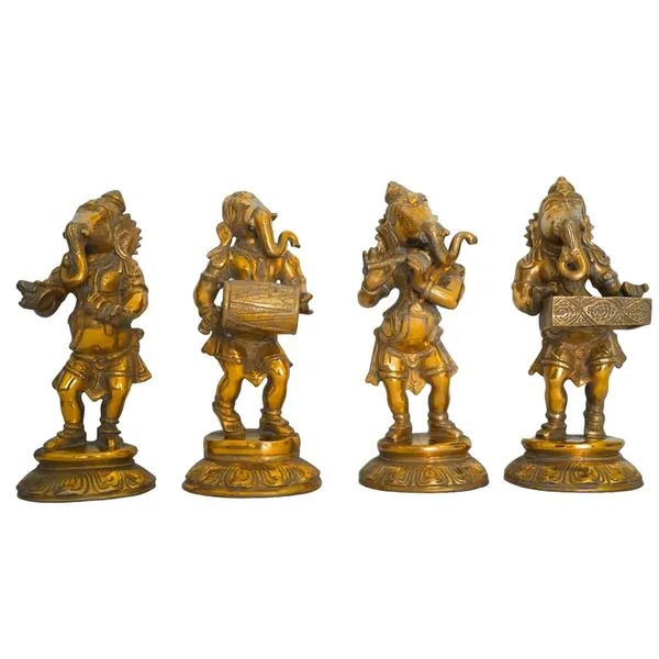 Golden_Premium_Brass_Musical_Ganesha_Set_6.765_Kg_-_H_20_Cm,_L_9_Cm,_B_7_Cm_-_Ganesh_Murti_With_Manjira_Murli_Dholak_Harmonium_Statue_For_Home_Temple_Decor_Gift