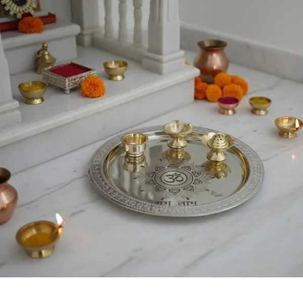 Golden_Tooton_Pooja_Thali_For_Worship_-_Colour_-_0.340_Kg_-_Dia_30_Cm_-_Flower-Design_Round_Bhog_Thali_For_Festivals_&_Temple_Use