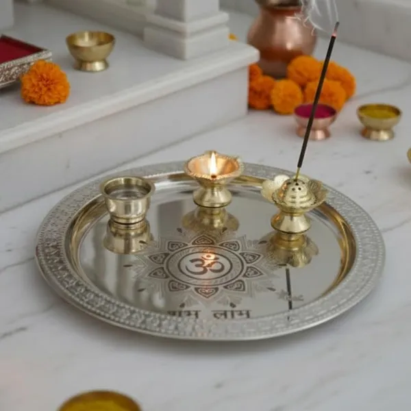 Golden_Tooton_Pooja_Thali_For_Worship_-_Colour_-_0.340_Kg_-_Dia_30_Cm_-_Flower-Design_Round_Bhog_Thali_For_Festivals_&_Temple_Use