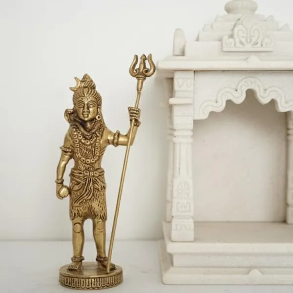 Golden_Brass_Bholenath_Lord_Shiva_Statue_-_0.765_Kg_-_H_17.2_Cm,_L_5.1_Cm,_B_5.1_Cm_-_Standing_With_Trishul_Mahakal_Murti_Mahadev_Figurines_Decorative_Showpiece