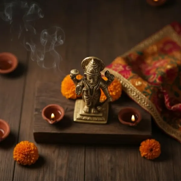 Golden_Brass_Vishnu_Ji_Standing_Murti_-_0.275_Kg_-_H_11_Cm,_L_4_Cm,_B_3.5_Cm_-_Lord_Vishnu_Bhagwan_Idol_Venkatesh_Statue_For_Lakshmi_Narayan_Temple_Office_Diwali_Pooja