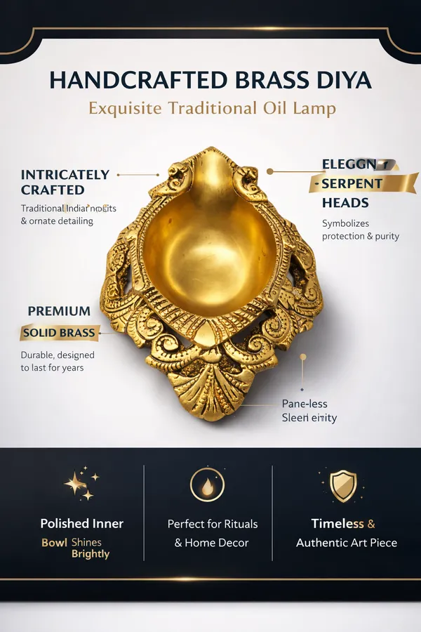 Brass_Diya_with_Royal_Floral_Carved_Base_||_Height:_5.5_cm,__Length:_12_cm,__Width:__12_cm_,_Weight:_430_g