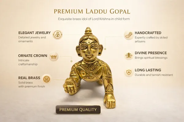 Brass_Golden_Laddu_Gopal_(Bal_Krishna)_Idol_||_Height:_8_cm__Length:_5cm__Width:_7_cm_||_Weight-280g