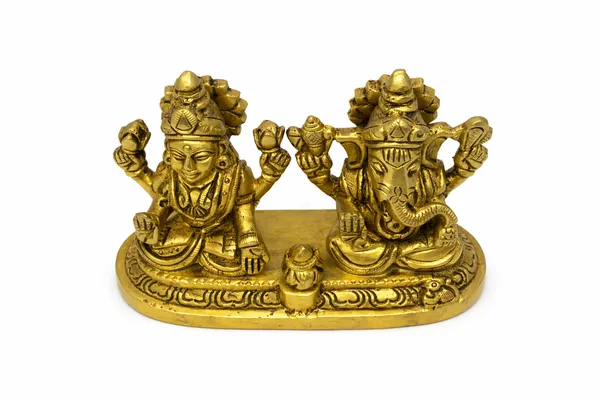 Brass_Lakshmi_Ganesh_Single_Base_Idol_Set_for_Home_&_Office_||_Height:_8cm,_Length:_12cm,_Width:_5cm,_(Weight:_960g)