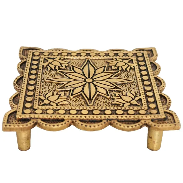 Golden_Small_Brass_Pooja_Chowki_For_Mandir_Peeta_For_Idol_Placement;_Religious_Puja_Articles_&_Miniature_Home_Temple