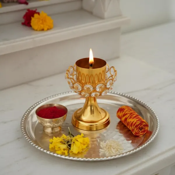 Golden_Aluminum_Tapered_Candle_Holder_Stand_Diya_Deepak_For_Puja,_Festival_&_Home_Decor_195G_Metal