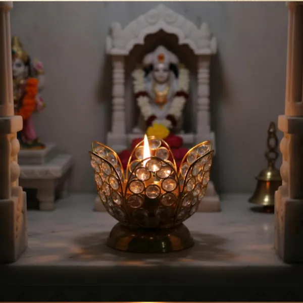 Golden_Brass_Lotus_Crystal_Bowl_Diya_For_Pooja,_Home_Decor_&_Festival_Decoration_340G,_H-10.5Cm,_W-13Cm