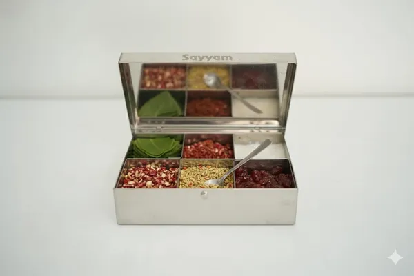Steel_Stainless_Masala_Box,_Multi-Compartment_Spice_Container_With_Lid,_Kitchen_Storage_Organizer