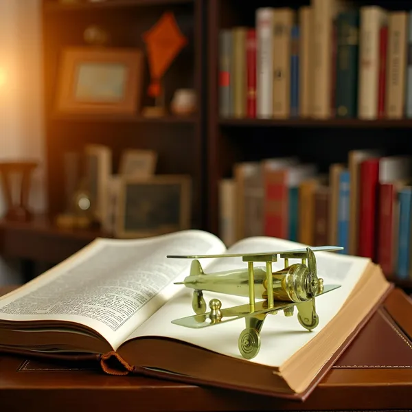 Golden_Antique_Brass_Aeroplane_Model_Showpiece_For_Table_Top,_Enhancing_Your_Decorative_Items_Collection