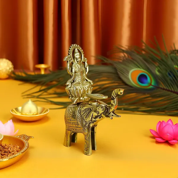 Golden_Brass_Mahalaxmi_On_Elephant_Idol_Lakshmi_Statue_For_Wealth,_Prosperity_&_Good_Luck_Hindu_Pooja_Mandir_Decor_For_Home,_Office,_Shop_&_Gifting