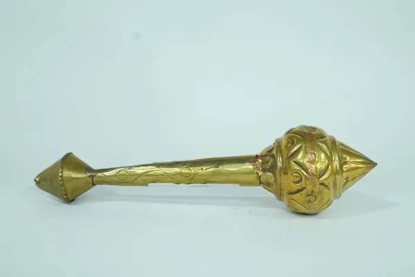 Golden_Pure_Brass_Hanuman_Gada_Bajrangbali_Mace_For_Pooja_&_Protection_50G,_L-20Cm,_W-5Cm