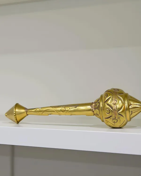 Golden_Pure_Brass_Hanuman_Gada_Bajrangbali_Mace_For_Pooja_&_Protection_50G,_L-20Cm,_W-5Cm