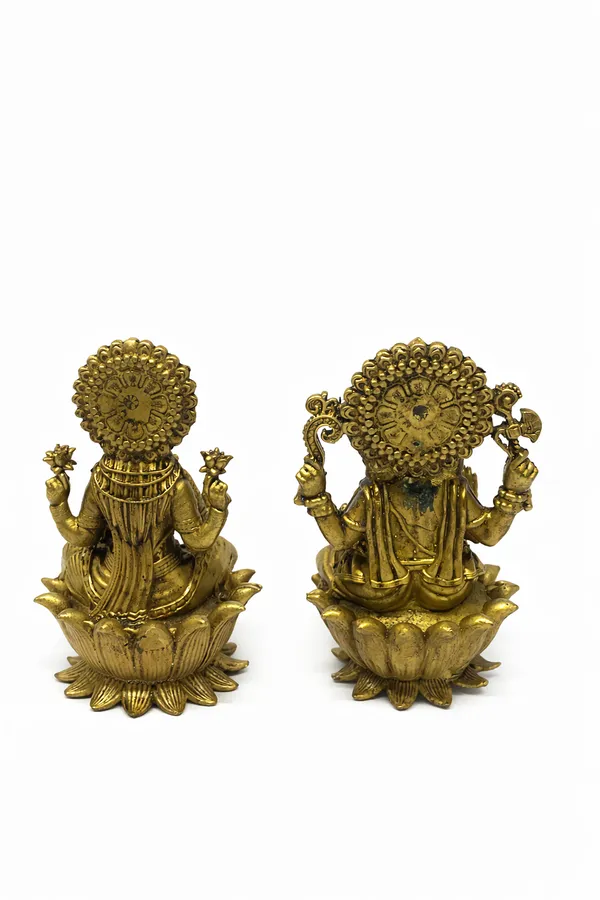 Handcrafted_Brass_Lakshmi_Ganesh_Idol__||_Height:_10_cm__Length:6_cm__Width:5_cm__Weight:_225g_per_piece__Total_Weight:_450g_(Set_of_2)_(Set_of_2)