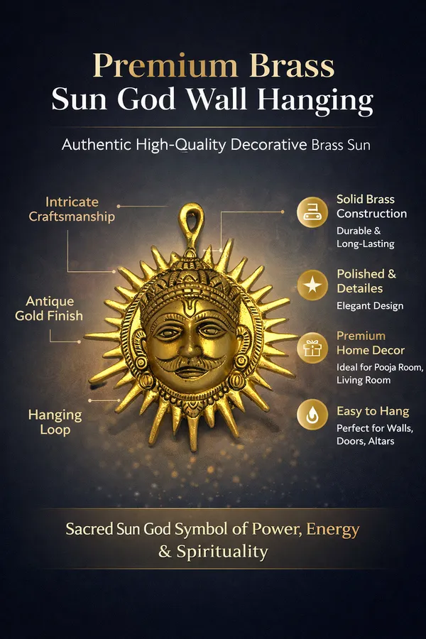 Handcrafted_Brass_Surya_Dev_Wall_Hanging_|_14_cmHeight:_14_cm__Length:_12_cm__Weight:_300_grams