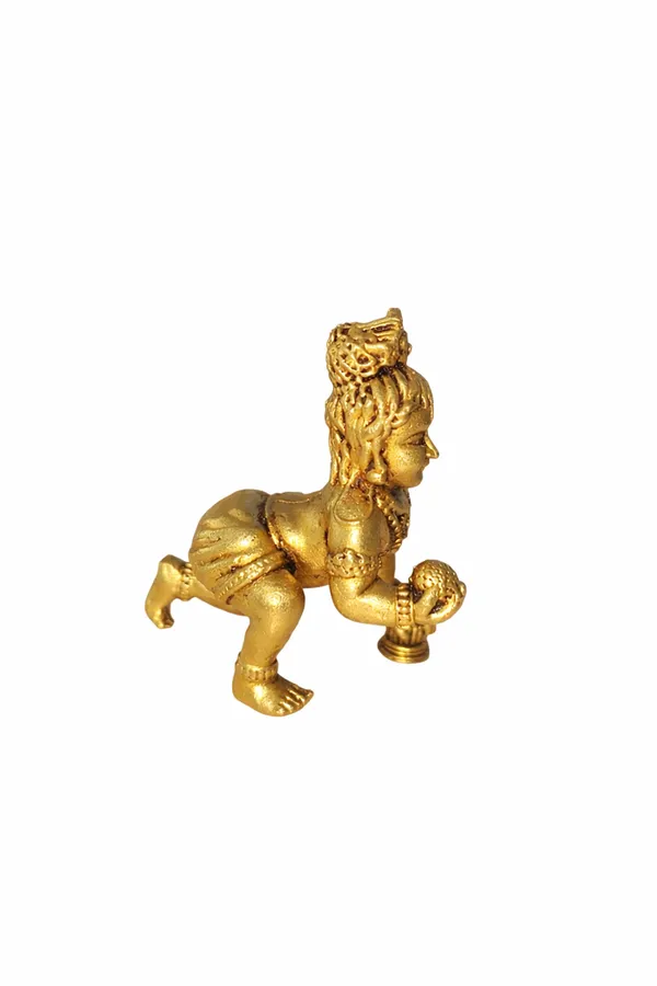 Handcrafted_Mini_Brass_Laddu_Gopal_Idol_(Bal_Krishna_Crawling_Pose)_||_Height:5cm__Length:_3cm__Width:_4cm__Weight:_70grams