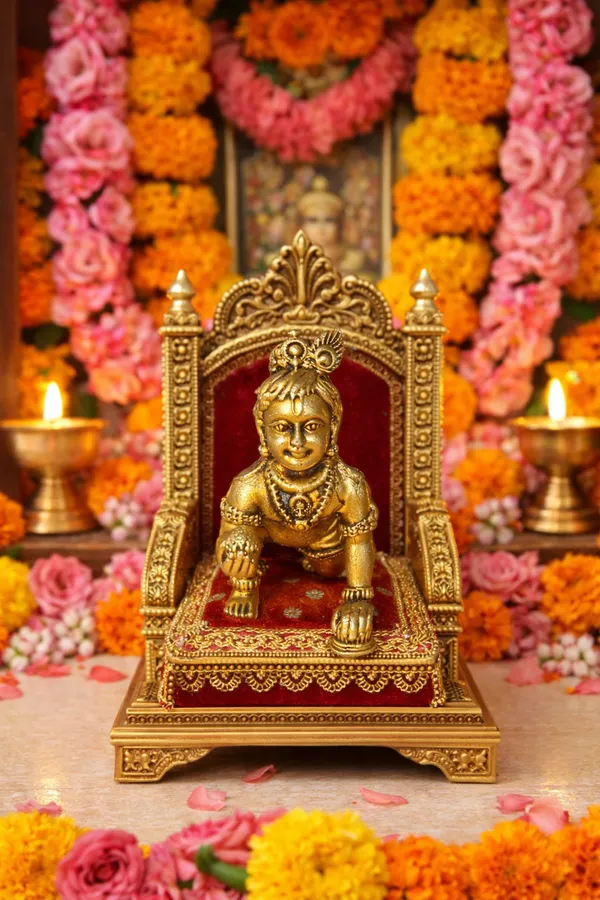 Handcrafted_Mini_Brass_Laddu_Gopal_Idol_(Bal_Krishna_Crawling_Pose)_||_Height:5cm__Length:_3cm__Width:_4cm__Weight:_70grams