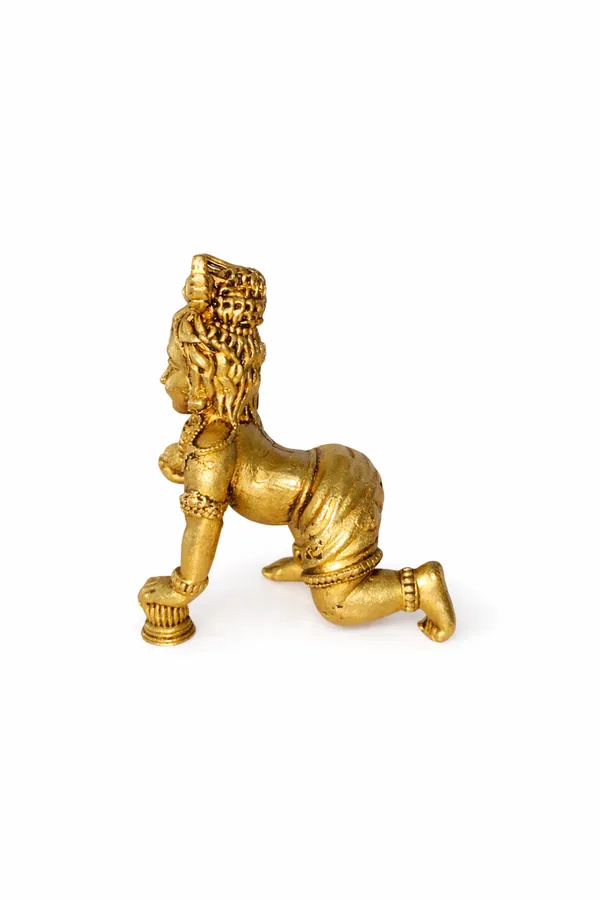 Handcrafted_Mini_Brass_Laddu_Gopal_Idol_(Bal_Krishna_Crawling_Pose)_||_Height:5cm__Length:_3cm__Width:_4cm__Weight:_70grams