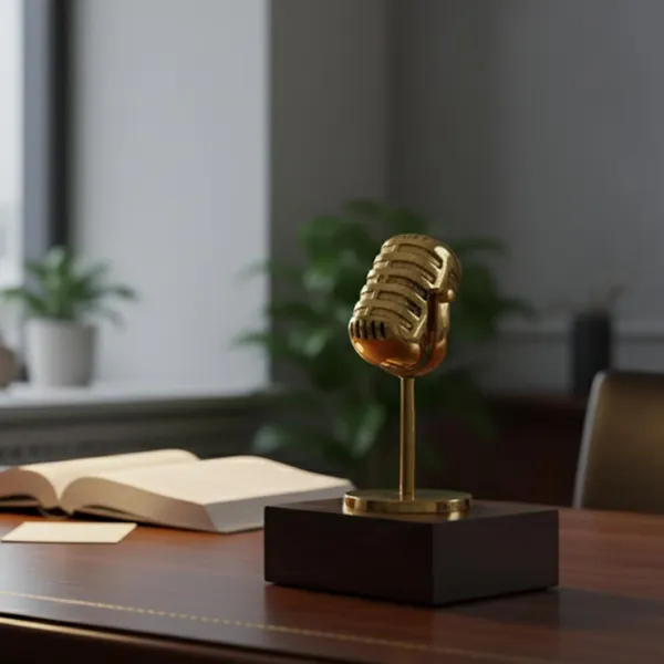 Golden_Brass_Microphone_Dummy_Decorative_Showpiece_With_Wooden_Base