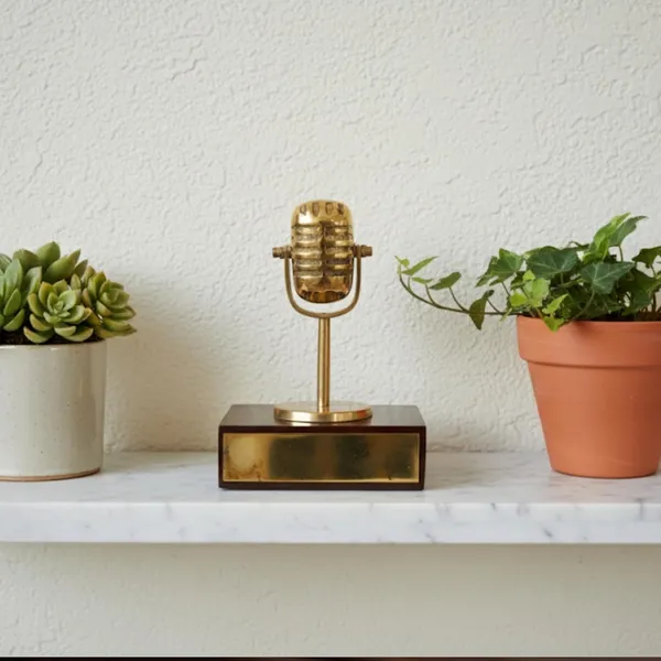 Golden_Brass_Microphone_Dummy_Decorative_Showpiece_With_Wooden_Base