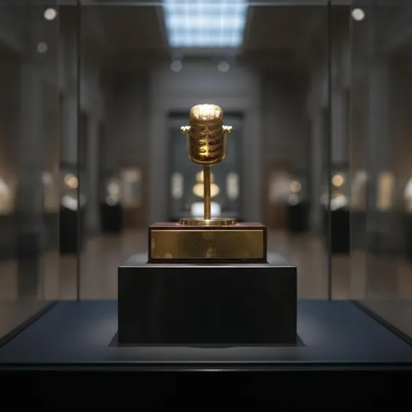 Golden_Brass_Microphone_Dummy_Decorative_Showpiece_With_Wooden_Base